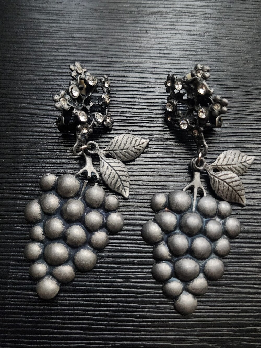 Huge 1960s Vintage Grape Cluster Earrings